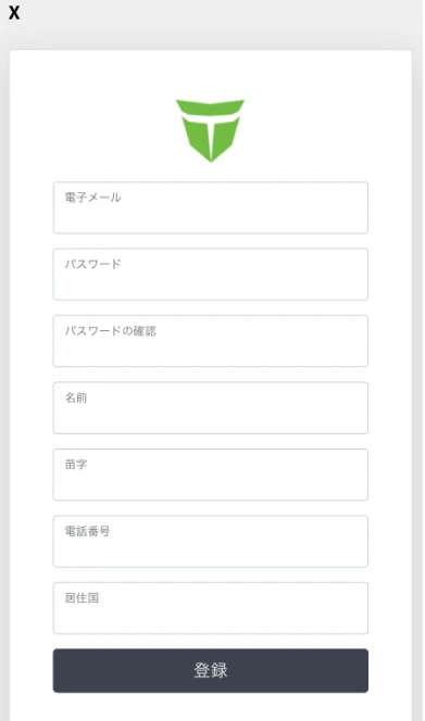 Titan FX Social プロフィール作成画面2