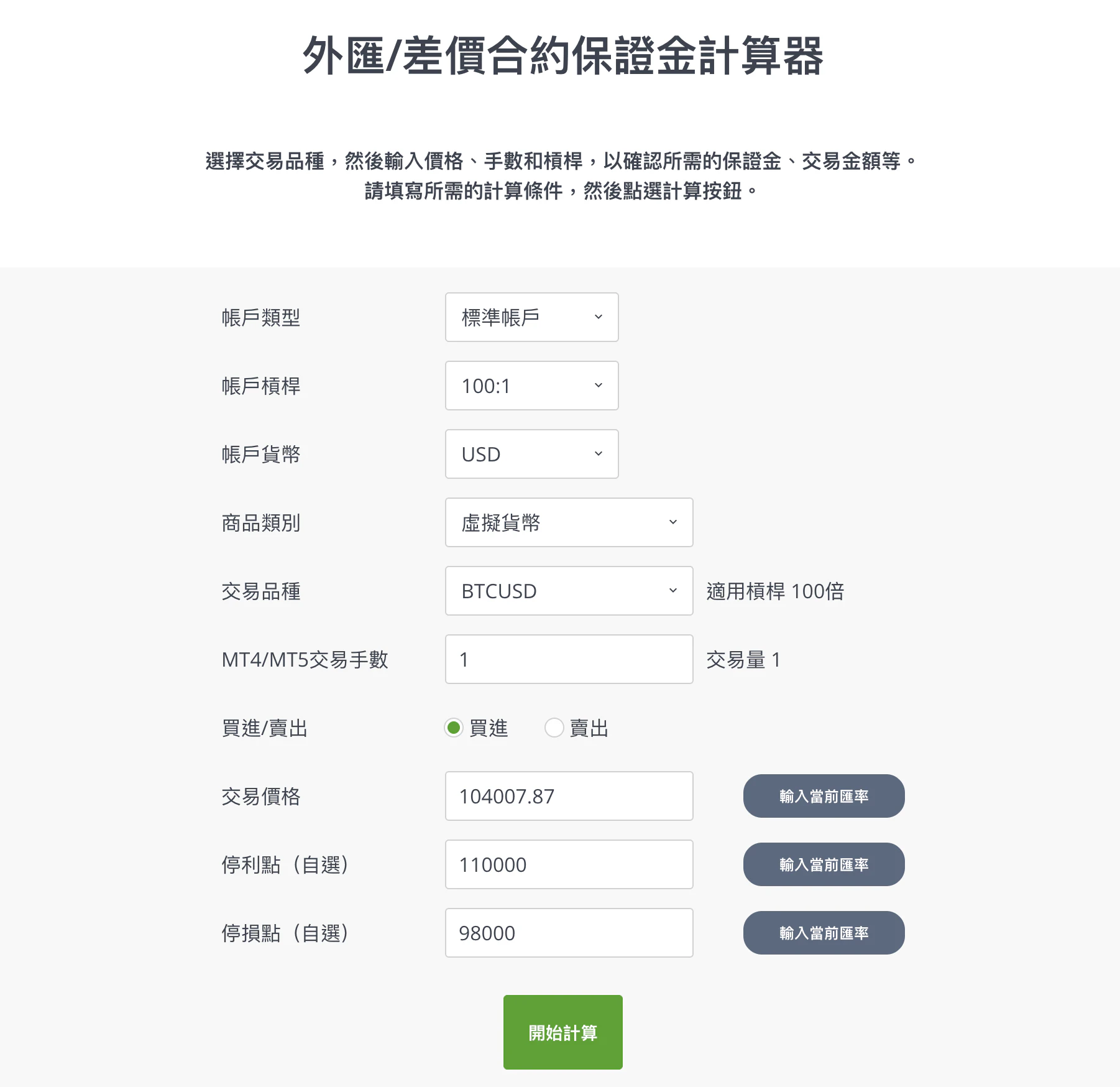 Margin Calculator Zh 1